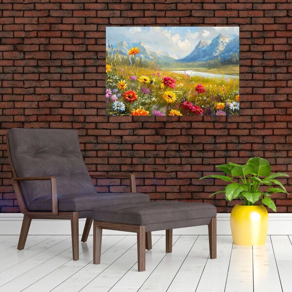 Obraz - Maľovaná krajina (90x60 cm)