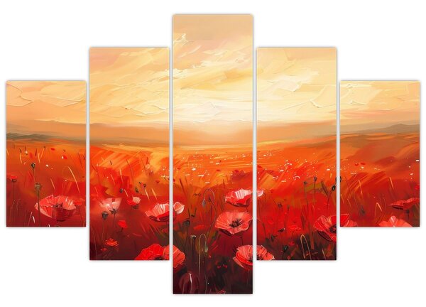 Obraz - Pole vlčích makov (150x105 cm)