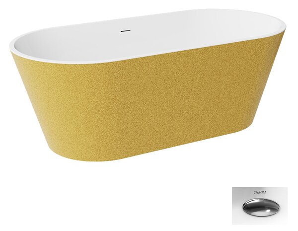 Besco Akrylátová voľne stojaca vaňa Deeva Glam Z 150x75 (160x75, 170x80, 180x80)