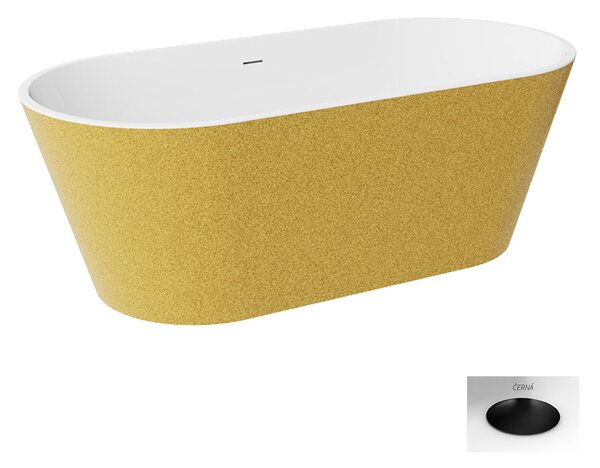 Besco Akrylátová voľne stojaca vaňa Deeva Glam Z 150x75 (160x75, 170x80, 180x80)
