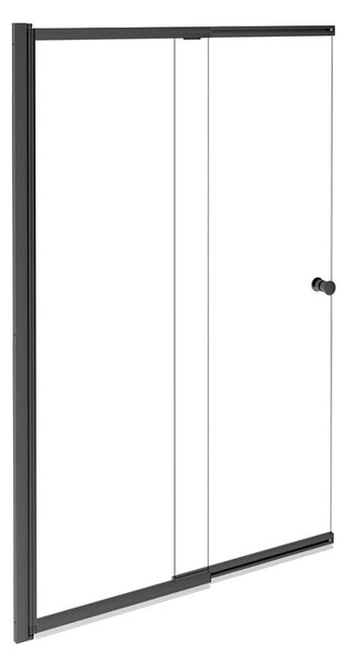 Besco Vaňová zástena s posuvným dielom EASY SLIDE GUN METAL 100150 (100x150 cm | Transparent)