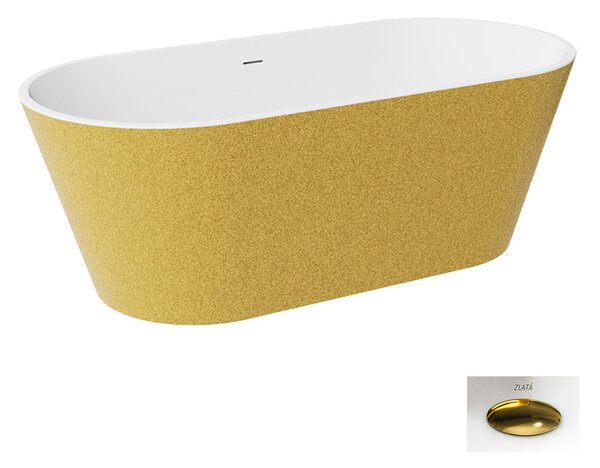 Besco Akrylátová voľne stojaca vaňa Deeva Glam Z 150x75 (160x75, 170x80, 180x80)