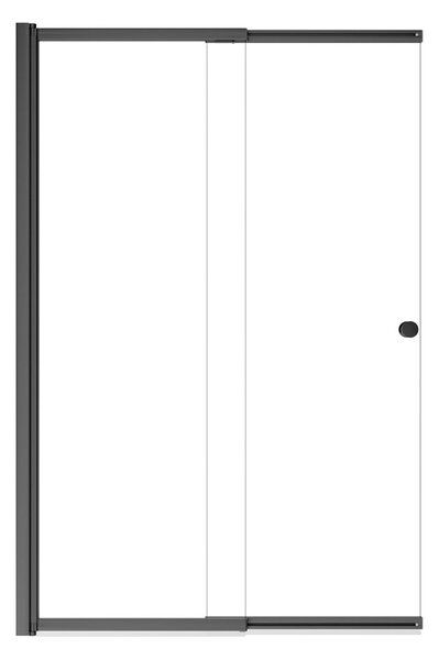 Besco Vaňová zástena s posuvným dielom EASY SLIDE GUN METAL 100150 (100x150 cm | Transparent)