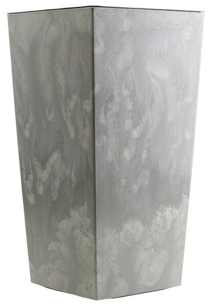 PLASTOVÝ KVETINÁČ PORTO 75X39,5X39,5 CM IMITÁCIA BETÓNU SIVÁ