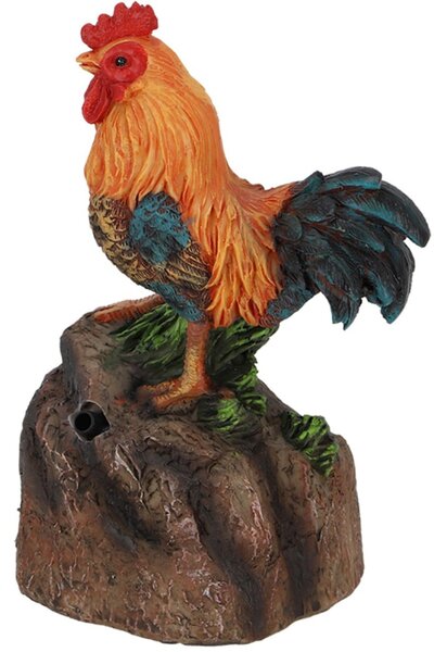 Záhradná figúrka z polyesterovej živice Rooster, 11,4 cm, viacfarebná