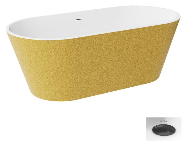 Besco Akrylátová voľne stojaca vaňa Deeva Glam Z 150x75 (160x75, 170x80, 180x80)