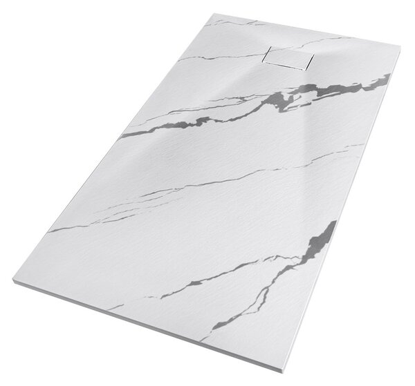 Besco Obdĺžniková sprchová vanička z SMC kompozitu VEXO MARBLE R 100x80 (120x80, 120-180x90)