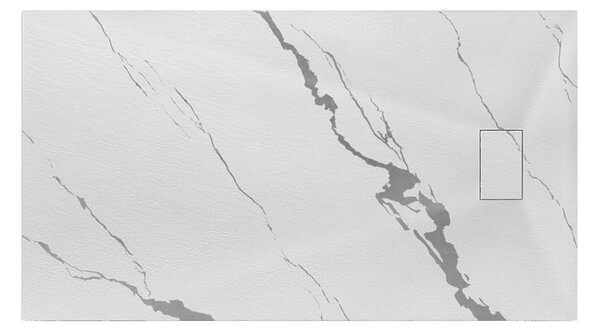 Besco Obdĺžniková sprchová vanička z SMC kompozitu VEXO MARBLE R 100x80 (120x80, 120-180x90)