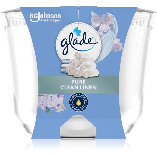 GLADE Pure Clean Linen vonná sviečka 204 g