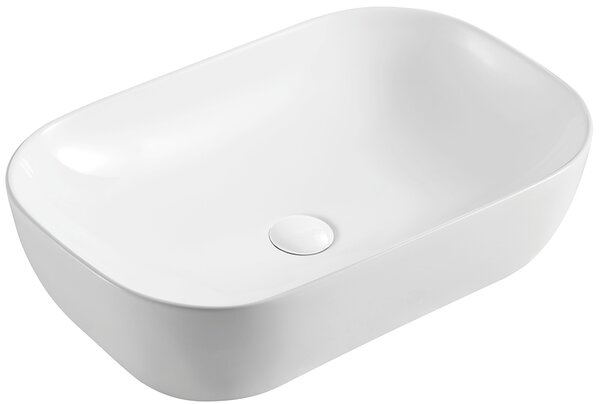 Hydroland Keramické umývadlo na dosku Bora 61x40, biele