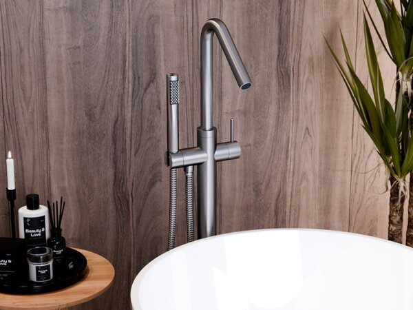 Besco Voľne stojaca vaňová batéria Veo 3.0 ColdMode VB BOX system GR Grafit kartáčovaná
