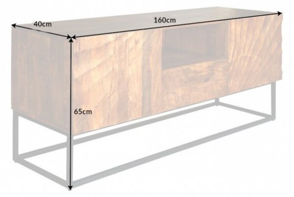 Dizajnový TV stolík Shayla 160 cm mango