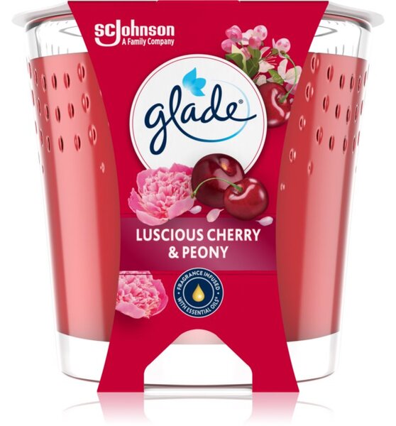 GLADE Luscious Cherry & Peony vonná sviečka 112 g