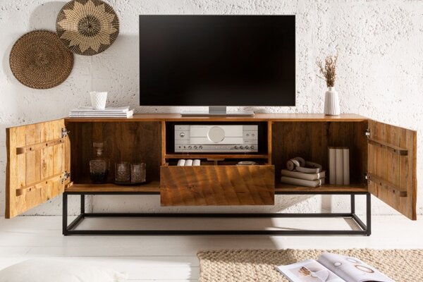 Dizajnový TV stolík Shayla 160 cm mango