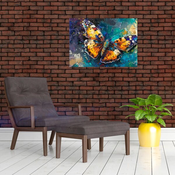 Obraz - Motýľ, olejomaľba (70x50 cm)