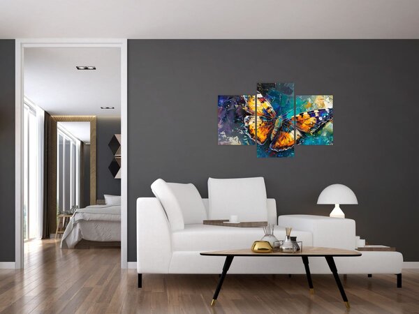 Obraz - Motýľ, olejomaľba (90x60 cm)