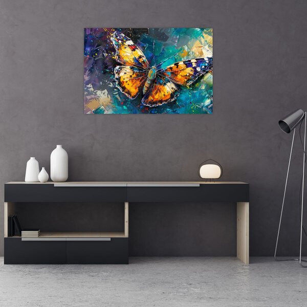 Obraz - Motýľ, olejomaľba (90x60 cm)