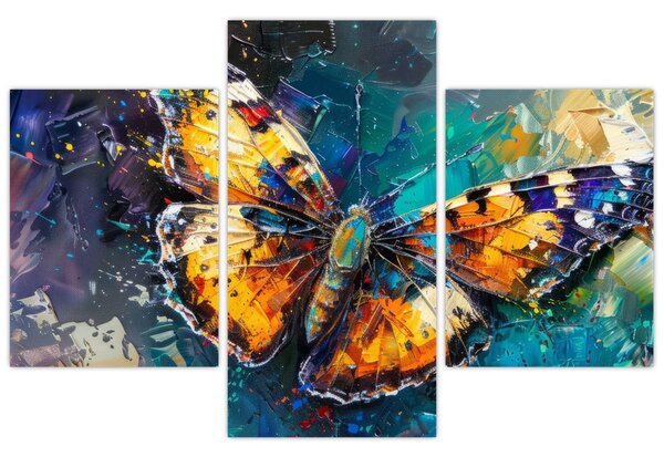 Obraz - Motýľ, olejomaľba (90x60 cm)