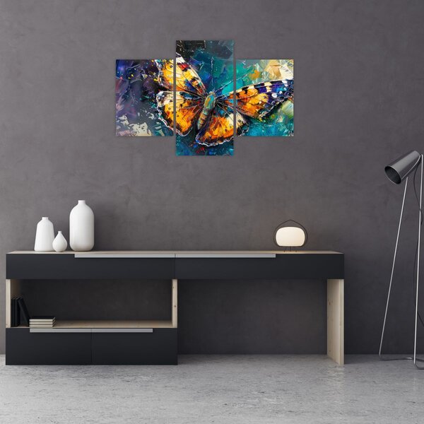 Obraz - Motýľ, olejomaľba (90x60 cm)