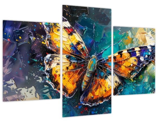 Obraz - Motýľ, olejomaľba (90x60 cm)