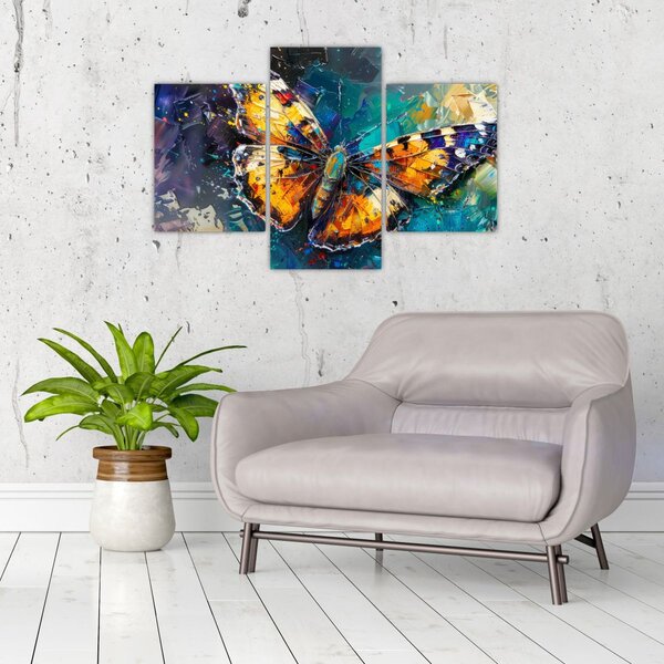 Obraz - Motýľ, olejomaľba (90x60 cm)