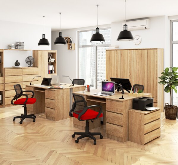 Ak furniture Písací stôl A-11 135 cm dub sonoma