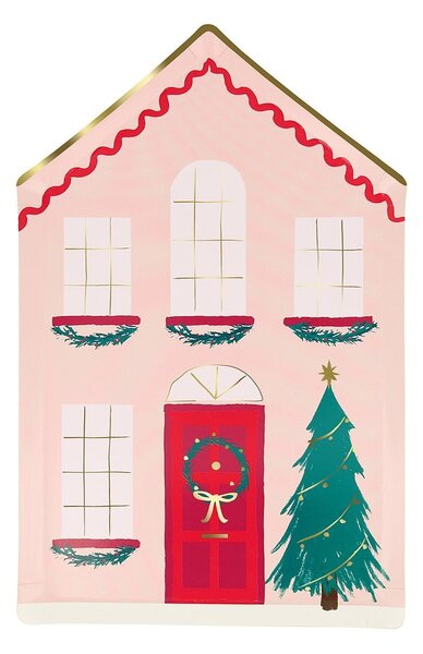 Papierový tanier Festive House – sada 8 ks