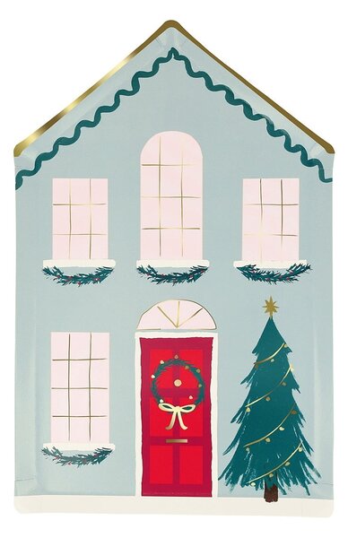 Papierový tanier Festive House – sada 8 ks