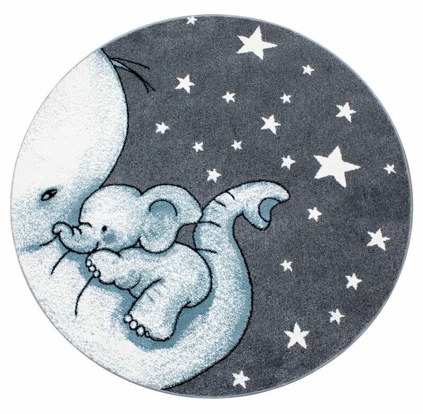 Ayyildiz , Kusový koberec Kids 560 blue kruh, 120x120 (priemer) kruh, modrá, detská izba