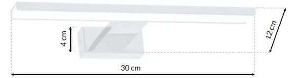Nástenné LED svietidlo Shine2, 1x LED 7w, 4000k, (30 cm), w