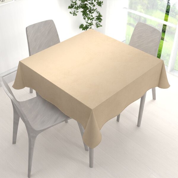 Biante Zamatový štvorcový obrus Velvet Prémium SVP-045 Kávovo béžový 120x120 cm