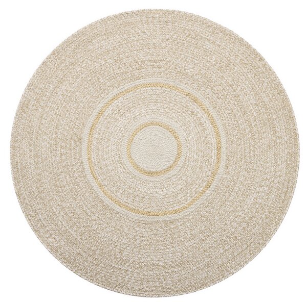 Diamond Carpets India , Ručne viazaný kusový koberec Cirra J-50 Natural kruh, 120x120 (priemer) kruh, béžová, chodba / predsieň