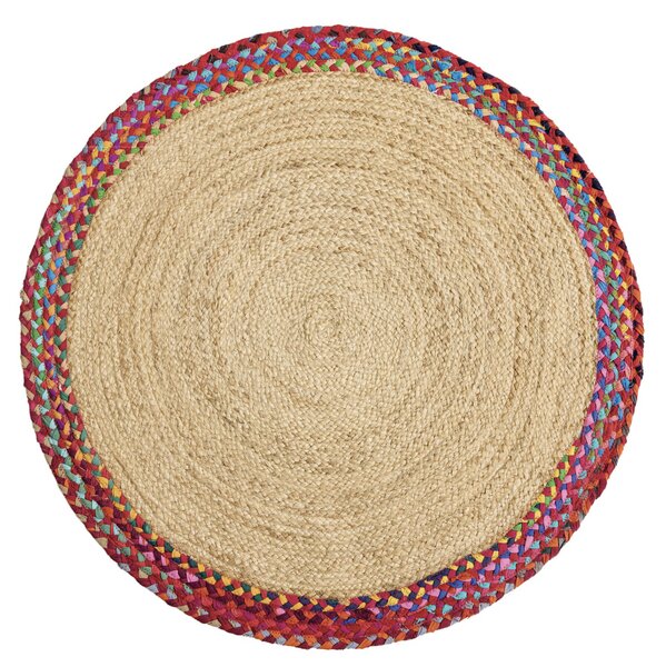 Diamond Carpets India , Ručne viazaný kusový koberec Lorne J 33 Natural kruh, 120x120 (priemer) kruh, viacfarebná, chodba / predsieň