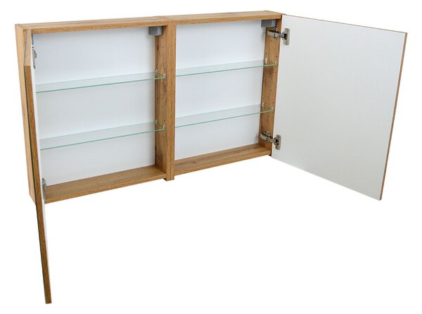 Comodo Zrkadlová skrinka Ideal OW 100 ZS LED-G s osvetlením Any LED 80 G, zlatá