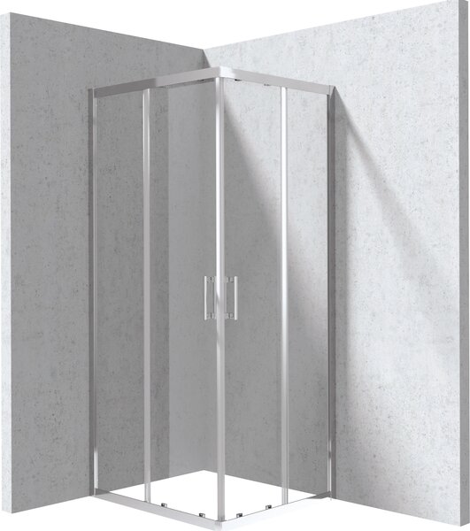 Deante Obdĺžnikový sprchovací kút Funkia 80x90 cm - KYC 0089P, chróm - bez vaničky