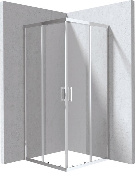 Deante Štvorcový sprchový kút Funkia 80x80 cm - KYC 0088P, chróm - bez vaničky