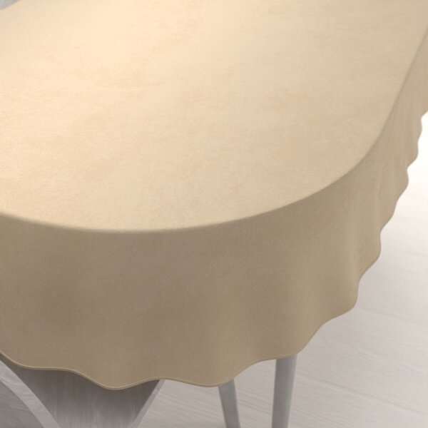 Biante Zamatový oválny obrus Velvet Prémium SVP-045 Kávovo béžový 60x100 cm