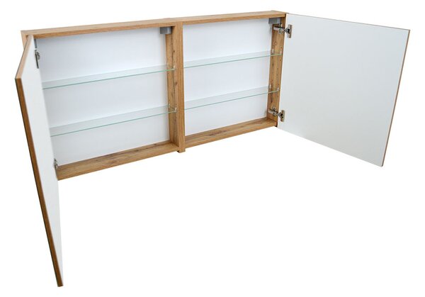 Comodo Zrkadlová skrinka Ideal OW 120 ZS LED-G s osvetlením Any LED 80 G, zlatá