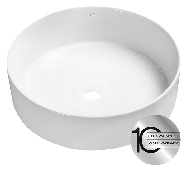 Laveo Umývadlo na dosku Desna ø36 cm - VUD_6236, keramika, biele