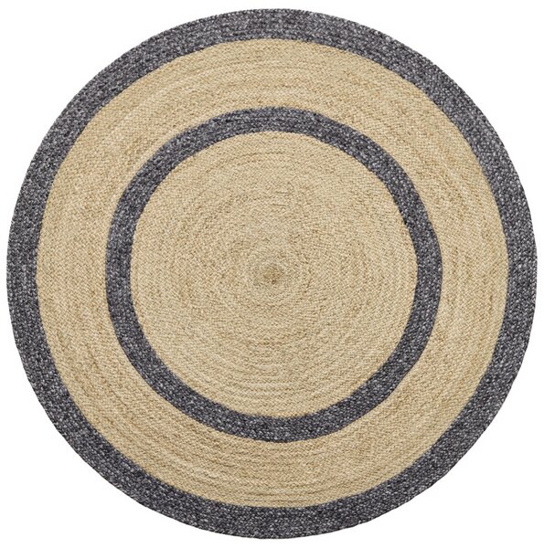 Diamond Carpets India , Ručne viazaný kusový koberec Nora J-48 Natural kruh, 120x120 (priemer) kruh, béžová, chodba / predsieň