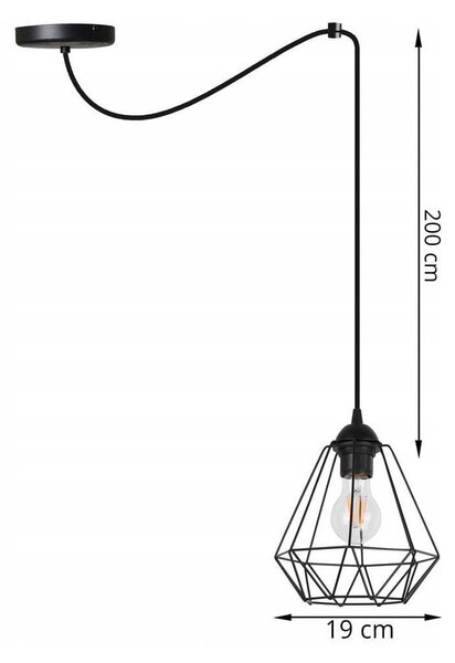 Závesné svietidlo Fusion Spider, 1x drôtené tienidlo (výber z 2 farieb)
