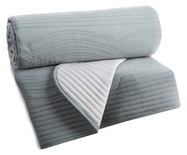 PREHOZ NA POSTEĽ VELVET2 170X210 CM STRIEBORNÝ