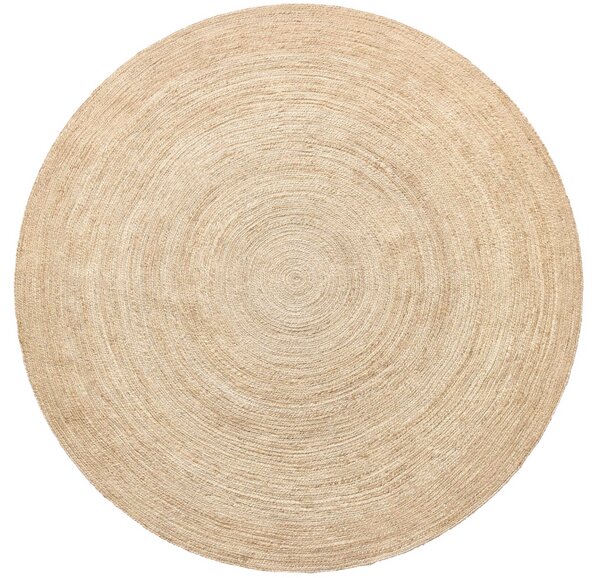 Diamond Carpets India , Ručne viazaný kusový koberec Rhea J-11 Natural kruh, 120x120 (priemer) kruh, béžová, chodba / predsieň