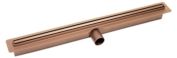 Laveo Sprchový odtokový žľab Slim 70 cm - COS_870D, ružové zlato kartáčované