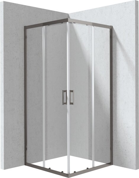 Deante Štvorcový sprchový kút Funkia 80x80 cm - KYC D088P, titán - bez vaničky