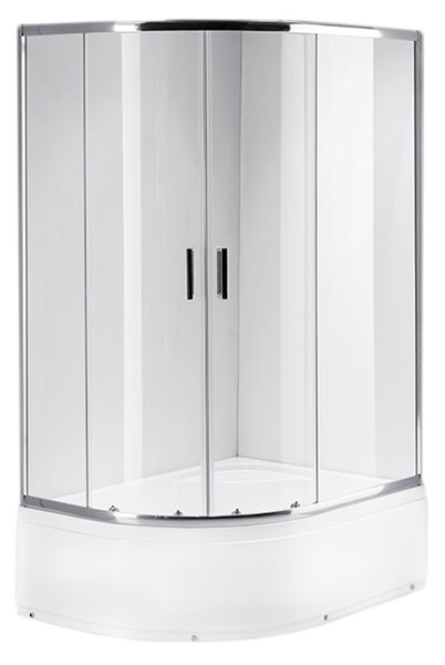 BPS-koupelny Asymetrický sprchovací kút MAJA CH L 115x85 cm ľavý, chróm/transparent v sete s hlbokou sprchovacou vaničkou