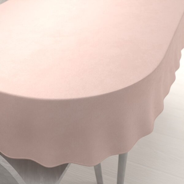 Biante Zamatový oválny obrus Velvet Prémium SVP-043 Púdrovo ružový 60x100 cm