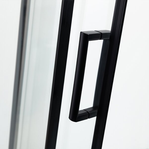 BPS-koupelny Asymetrický sprchový kút MAJA BL R 115x85 cm pravý, čierna/transparent v sete s hlbokou sprchovou vaničkou