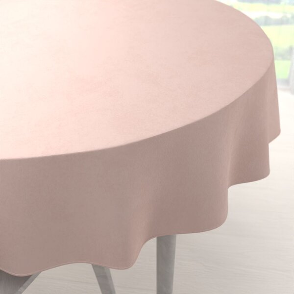 Biante Zamatový okrúhly obrus Velvet Premium SVP-043 Púdrovo ružový Ø 100 cm