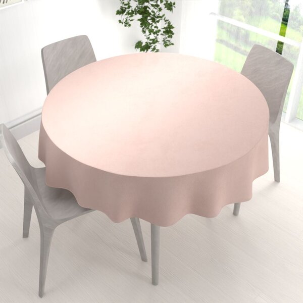 Biante Zamatový okrúhly obrus Velvet Premium SVP-043 Púdrovo ružový Ø 100 cm